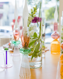 Castiçal Decorativo de Vidro Borossilicato Bold Red and Green - 25 x 4 cm