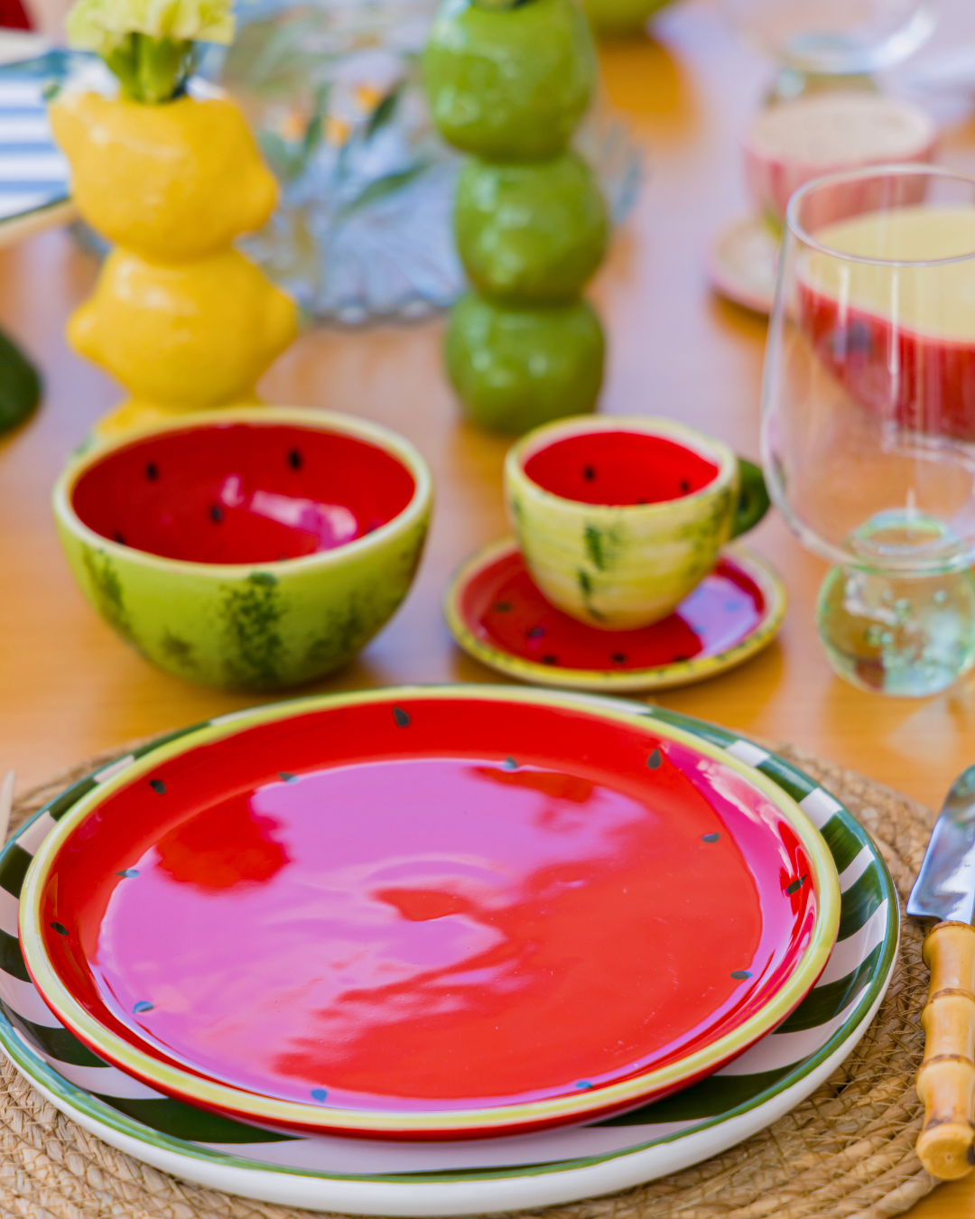 Conjunto Pratos Sobremesa Tutti-Frutti - 4 Peças