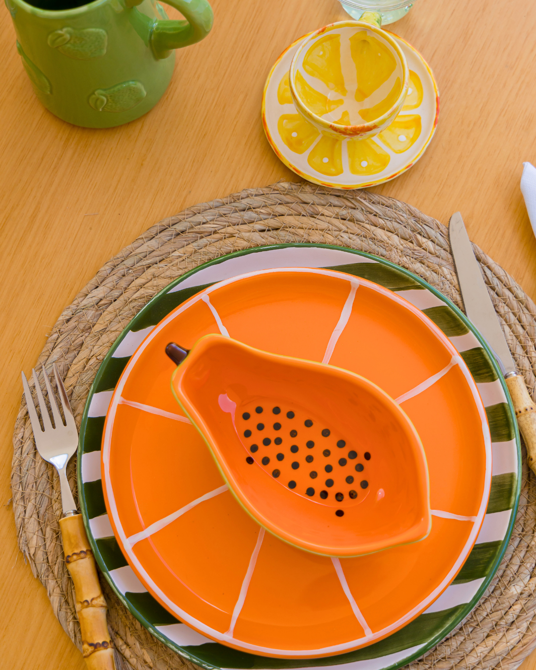 Conjunto Pratos Sobremesa Tutti-Frutti - 4 Peças