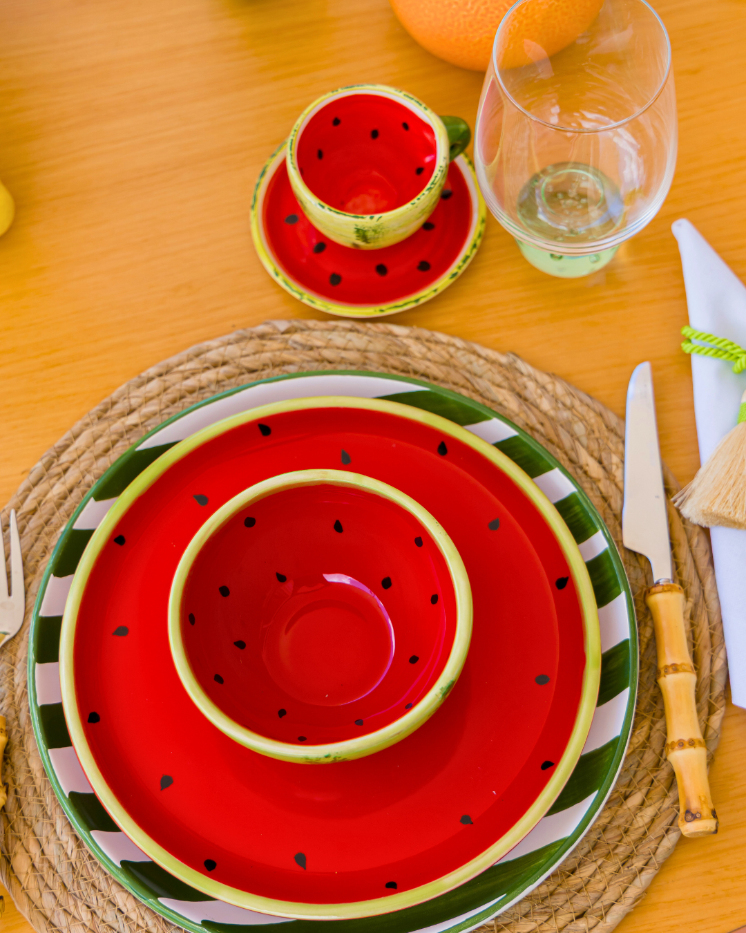 Conjunto Pratos Sobremesa Tutti-Frutti - 4 Peças