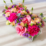 Vaso Acrílico Retangular 16 Furos 34 x 10 x 7 cm