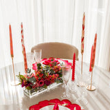 Vaso Acrílico Retangular 16 Furos 34 x 10 x 7 cm