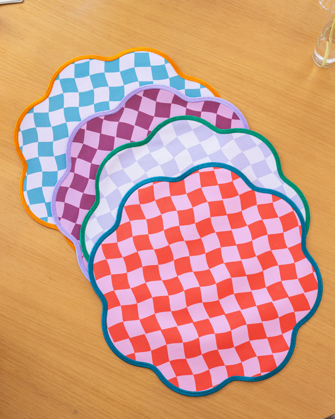 Conjunto 4 Peças Jogo Americano Xadrez Double Face Bold I - Sem Guardanapo