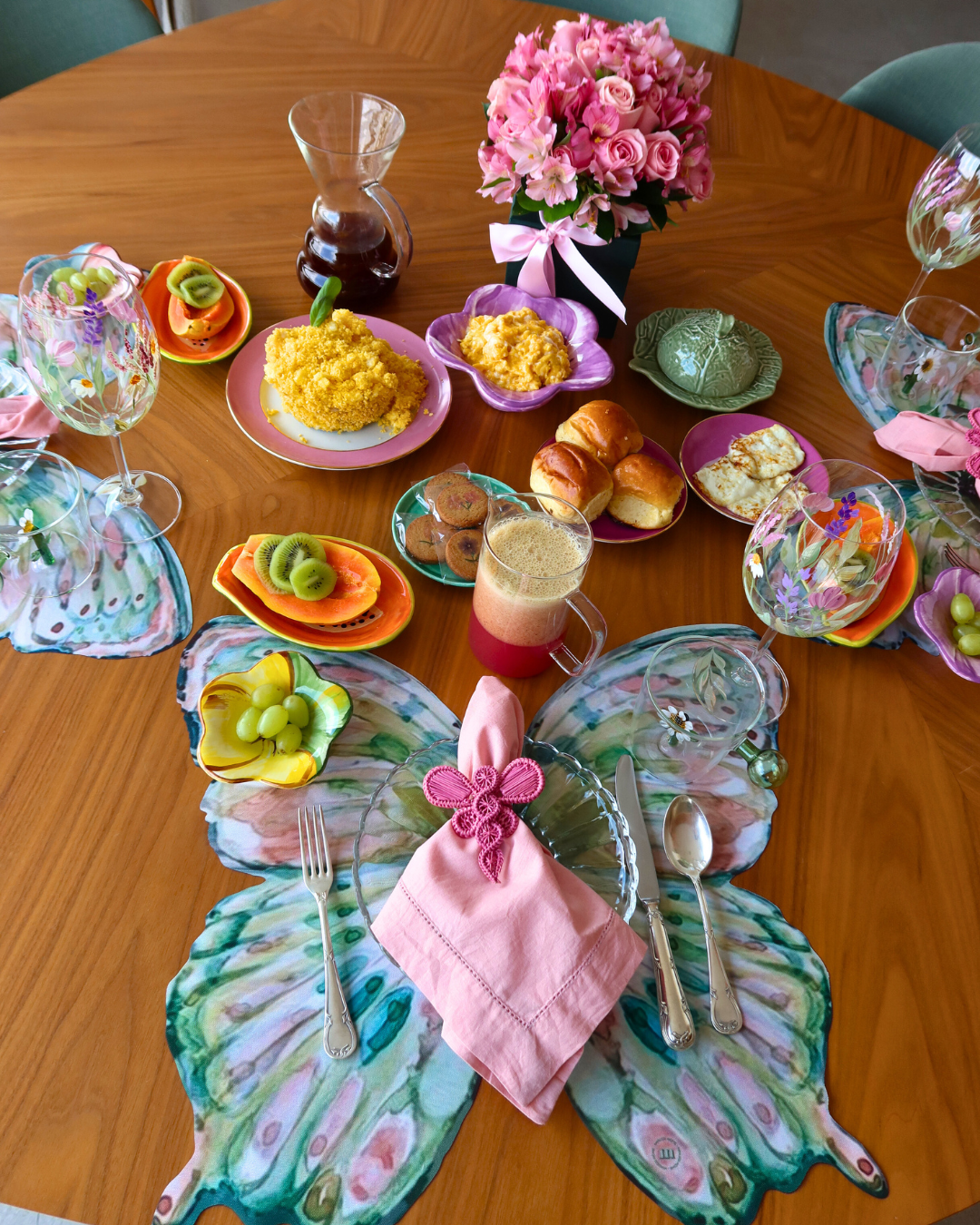 Conjunto 4 Peças Jogo Americano Wish Borboleta