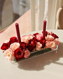 Vaso Acrílico Retangular 16 Furos 34 x 10 x 7 cm