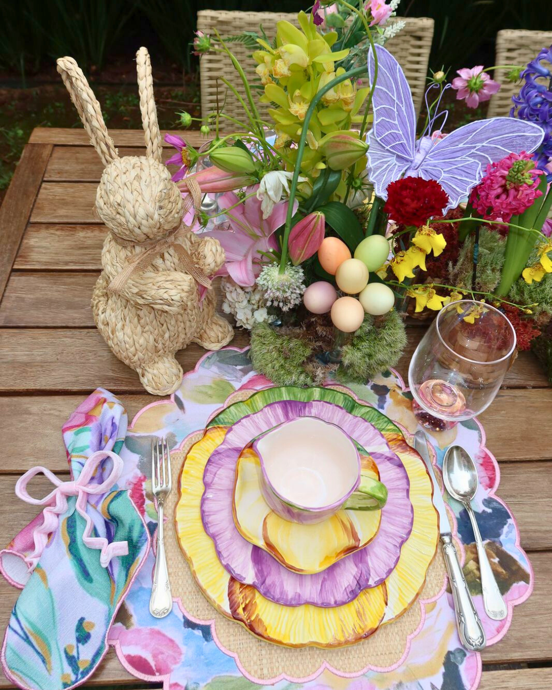 Conjunto 4 Peças Jogo Americano Palha Le Jardin