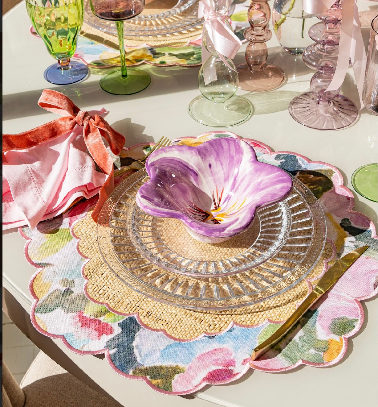 Conjunto 4 Peças Jogo Americano Palha Le Jardin