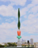 Castiçal Decorativo de Vidro Borossilicato Bold Red and Green - 25 x 4 cm