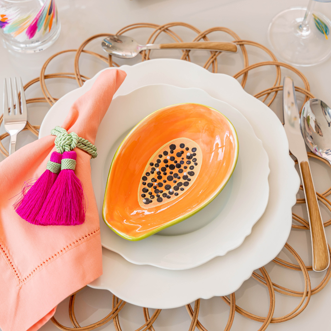 Porta Mamão em Cerâmica - Sementes