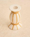 Castiçal de Porcelana Cristine Amarelo 11cm x 7 cm