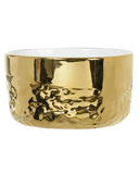 Bowl Decorativo Éclat de Porcelana Dourado e Branco - 8,1 cm x 15,1 cm