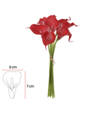 Bouquet Flor Copo de Leite c/ Fita (Branco e Rosa) 35cm