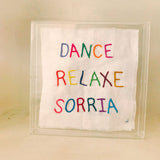 Quadro acrílico personalizado - " Dance, relaxe, sorria" - 20x20cm