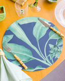 Lugar Americano MDF Fundo Estampado com Folhas