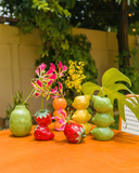 Conjunto de 6 Mini Vasinhos de Frutas em Cerâmica - Dolce Vita- Pré Venda 10 dias úteis