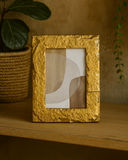 Porta-Retrato Texturizado Dourado M