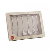 Conjunto 6 talheres de Aço Inox Leaves Prata