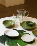 Centro de Mesa de Cerâmica Banana Leaf Verde 25cm x 8,5cm