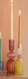 Castiçal Decorativo de Vidro Borossilicato Bold Red and Orange - 28x8 cm