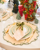 Jogo Americano Palha Laço Verde Oliva - 4 Peças