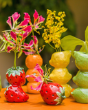 Conjunto de 6 Mini Vasinhos de Frutas em Cerâmica - Dolce Vita- Pré Venda 10 dias úteis