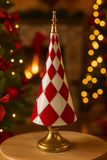 Árvore de Natal em Resina Red and White - 30x8 cm