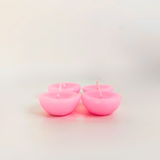 Conjunto 4 Velas Flutuantes Rosa Claro