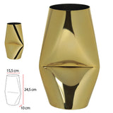 Vaso Decorativo Aço Inox Dourado Flair Metal - P