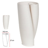 Vaso em Cerãmica Off White Linea 27x14,5cm