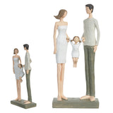 Escultura Decorativa Em Resina Casal e Filha 32X15X6,8cm