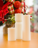 Conjunto 3 Velas Of White - Pillar e Ampulheta