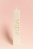 Vela Quadrada Branca Luz Interior - Vida