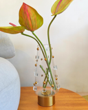 Vaso de Cristal e Metal