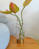 Vaso de Cristal e Metal