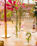 Vaso Castiçal Lúmen Grande em Vidro - 9x25cm