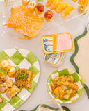 Kit Peixe Marinho – Rosa, Azul e Laranja – Cerâmica – 12x7x7 cm (com 4 Porta Hashi Peixe – Azul e Branco – Cerâmica – 10