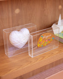 Caixa Acrílico Coração Fios de Cobre Branco  G