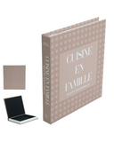 Caixa-Livro "Cuisine En Famille" Mdf (Rosa) 25cm x 25cm x 3cm