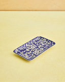 Travessa Decorativa Estampada Ciary – Azul e Branco