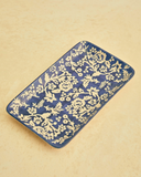 Travessa Decorativa Estampada Ciary – Azul e Branco