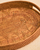 Bandeja de Rattan com Alças – Tom Whisky