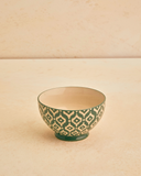 Bowl de Cerâmica Estampado Haye - Verde e Branco