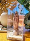 Cúpula Acrílico Nossa Senhora de Lourdes Rosè – 22x10 cm