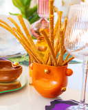 Vasinho Bruxelas com Ouro Alternado Laranja