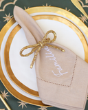 Porta-Guardanapo Laço Ouro