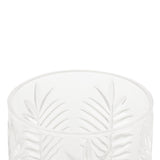 Potiche Decorativo de Cristal de Chumbo Palmeira 10x15,5cm