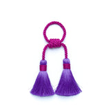 Porta-guardanapo Tassel roxo e pink