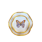 Prato Sobremesa Artesanal Borboleta Roxa