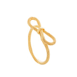 Conjunto 4 Porta-Guardanapos Dourados Laço